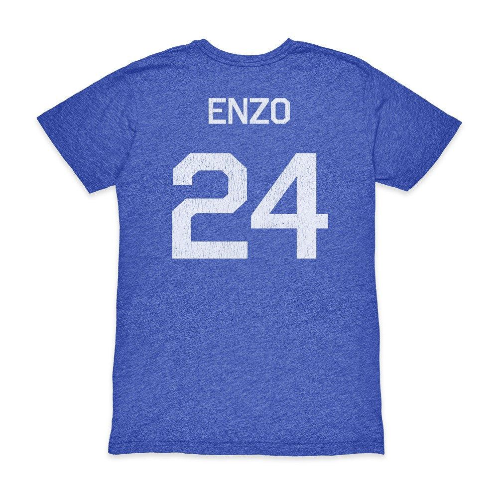 Enzo Fernández Argentina National Team 1863FC Player Vintage Tri-Blend T-Shirt Blue - FIFA World CUP