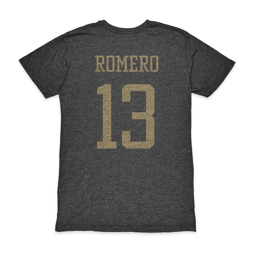 Cristian Romero Argentina National Team 1863FC Player Vintage Tri-Blend T-Shirt Black - FIFA World CUP