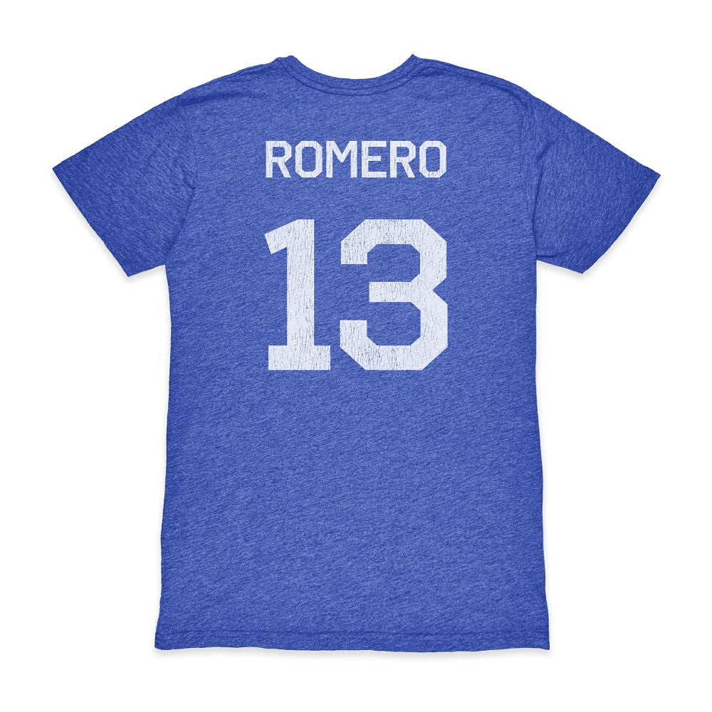 Cristian Romero Argentina National Team 1863FC Player Vintage Tri-Blend T-Shirt Blue - FIFA World CUP