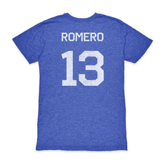 Cristian Romero Argentina National Team 1863FC Player Vintage Tri-Blend T-Shirt Blue - FIFA World CUP