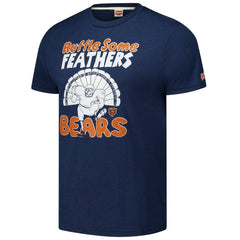 Chicago Bears Homage Unisex Ruffle Some Feathers Tri-Blend T-Shirt Navy | NFL