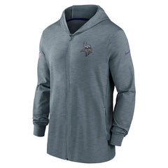 Minnesota Vikings 2022/23 Sideline Pop Performance Full-Zip Hoodie Gray | Nike for Sale