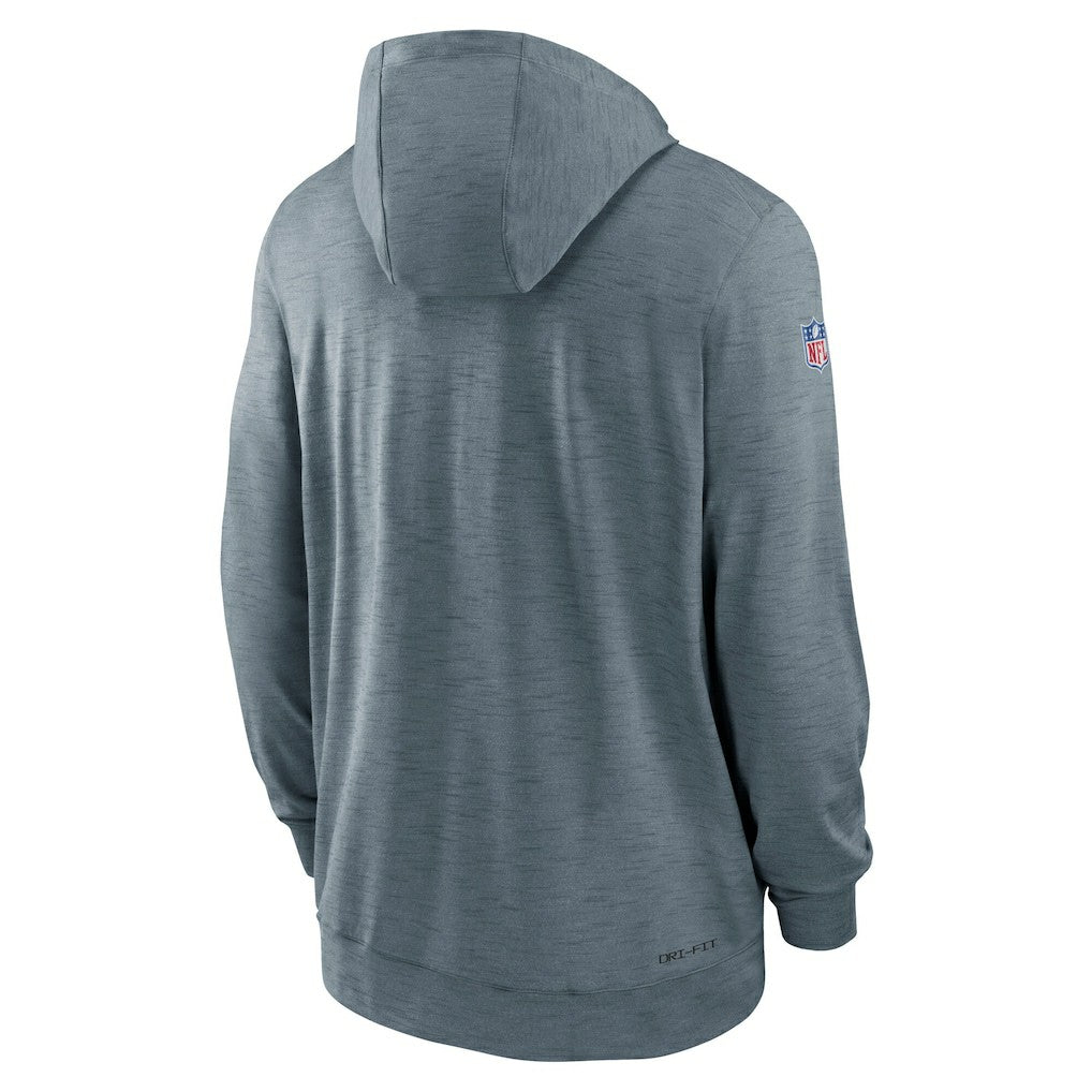 Minnesota Vikings 2022/23 Sideline Pop Performance Full-Zip Hoodie Gray | Nike for Sale