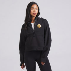Boston Bruins lululemon Women's Scuba Oversized Half-Zip Hoodie - Black - NHL