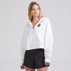 Boston Bruins lululemon Women's Scuba Oversized Half-Zip Hoodie - White - NHL