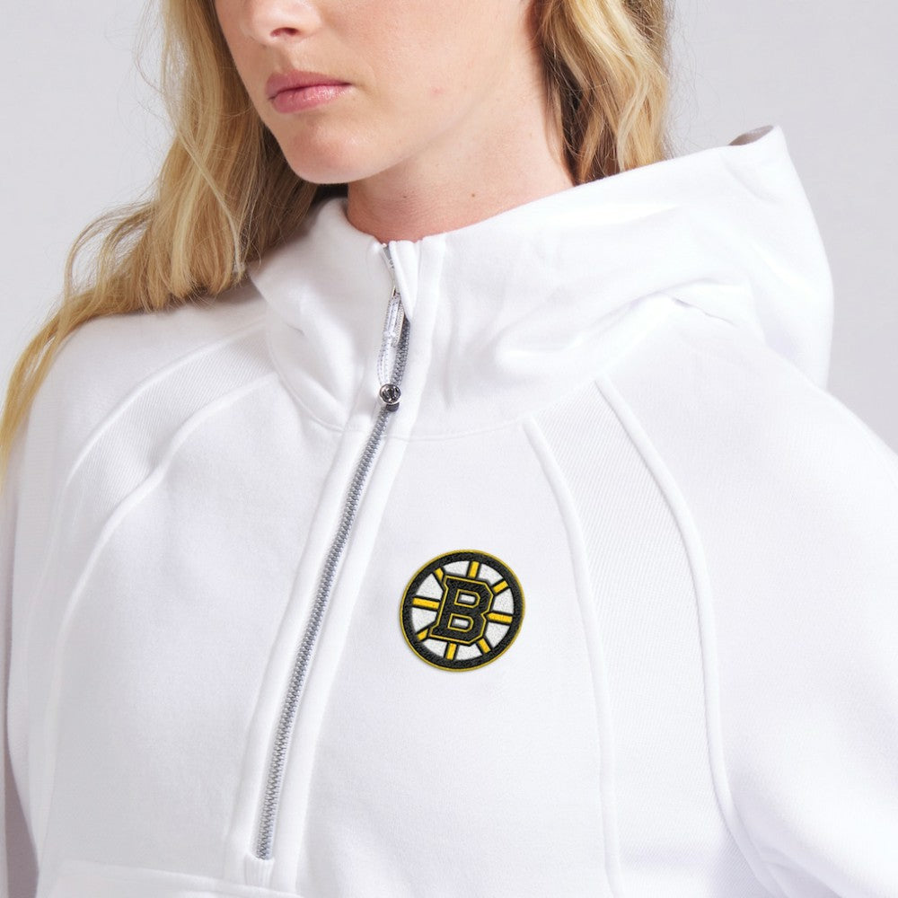 Boston Bruins lululemon Women's Scuba Oversized Half-Zip Hoodie - White - NHL