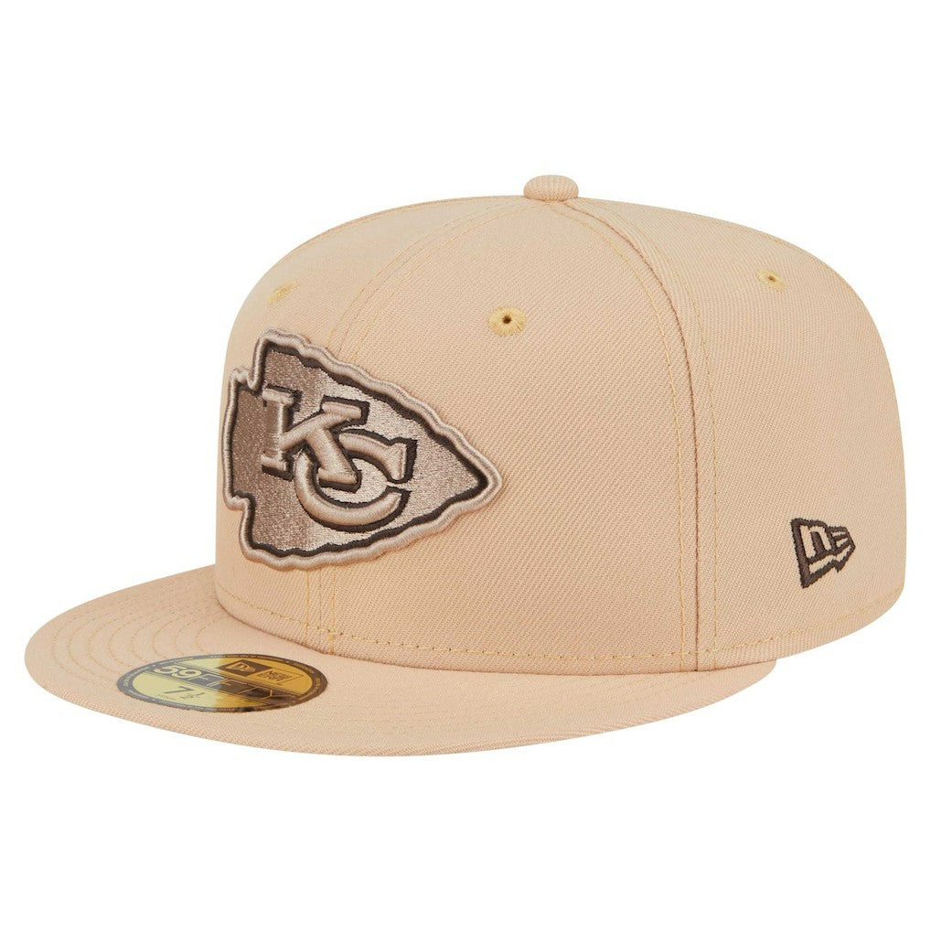 Kansas City Chiefs New Era Candied Pecan 59FIFTY Fitted Hat Tan | NFL