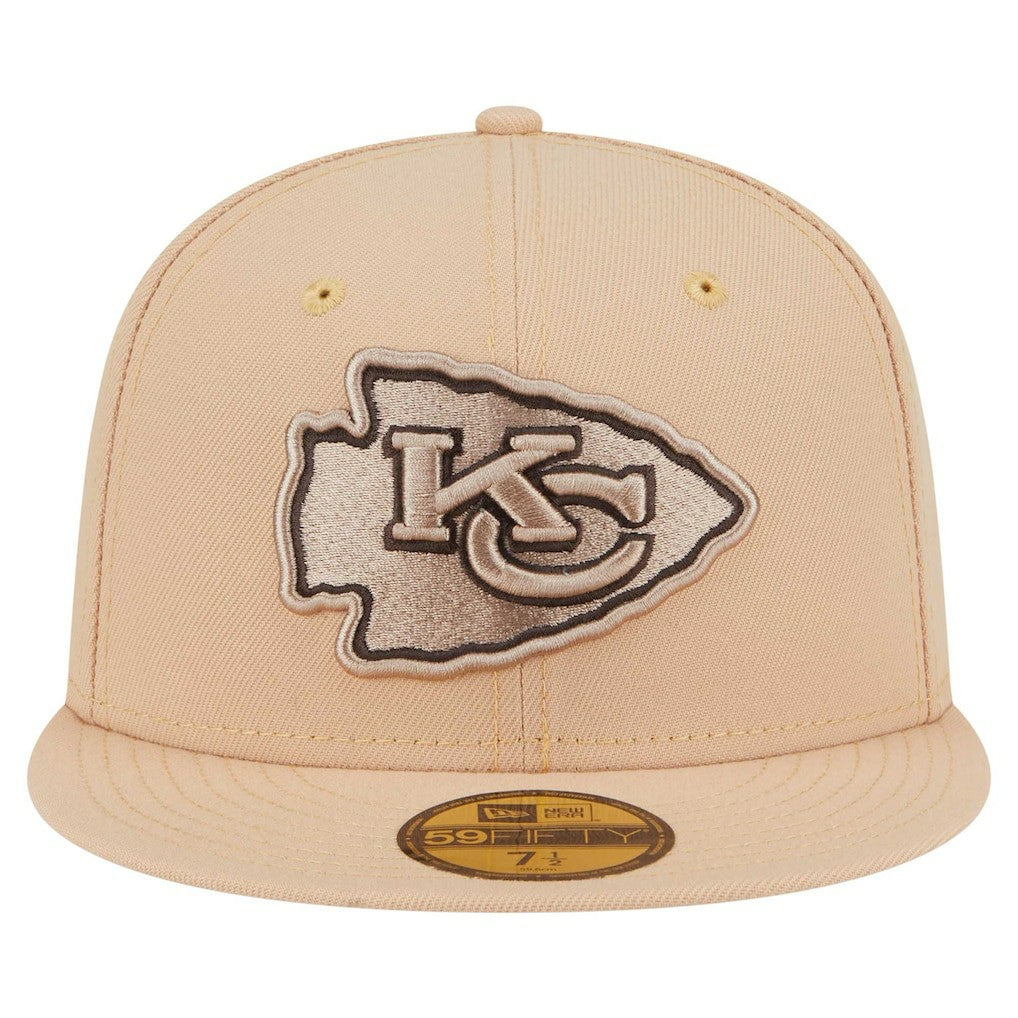 Kansas City Chiefs New Era Candied Pecan 59FIFTY Fitted Hat Tan | NFL