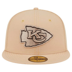 Kansas City Chiefs New Era Candied Pecan 59FIFTY Fitted Hat Tan | NFL