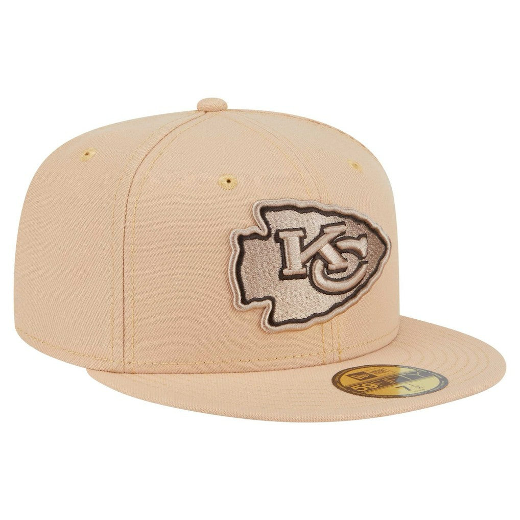 Kansas City Chiefs New Era Candied Pecan 59FIFTY Fitted Hat Tan | NFL