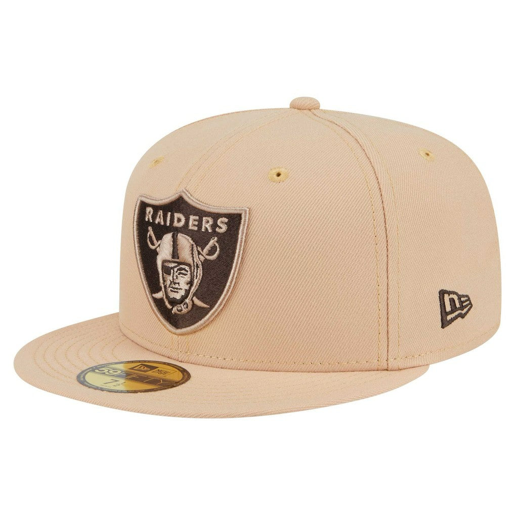 Las Vegas Raiders New Era Candied Pecan 59FIFTY Fitted Hat Tan | NFL
