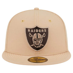 Las Vegas Raiders New Era Candied Pecan 59FIFTY Fitted Hat Tan | NFL