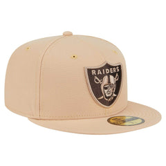 Las Vegas Raiders New Era Candied Pecan 59FIFTY Fitted Hat Tan | NFL