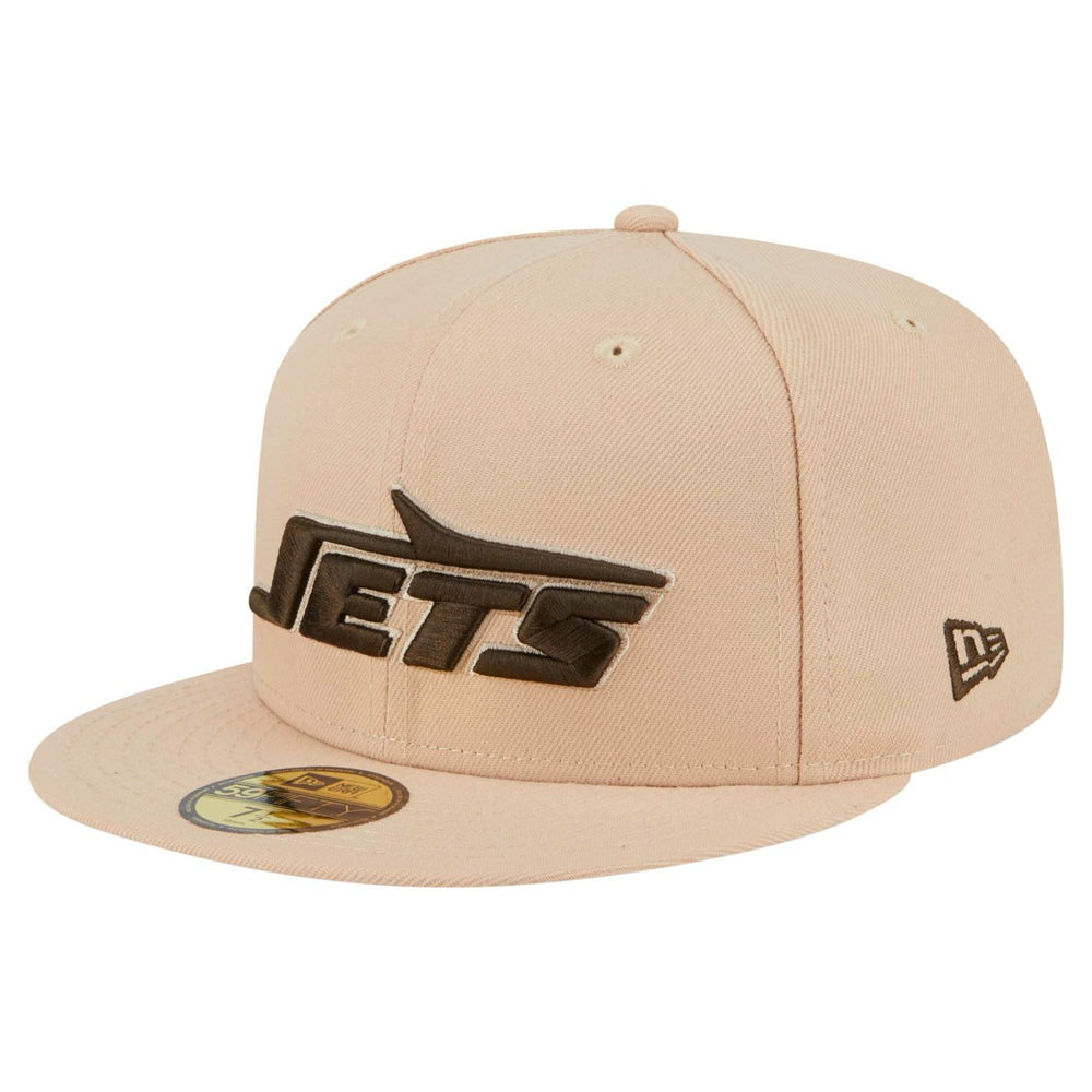 New York Jets New Era Candied Pecan 59FIFTY Fitted Hat Tan | NFL
