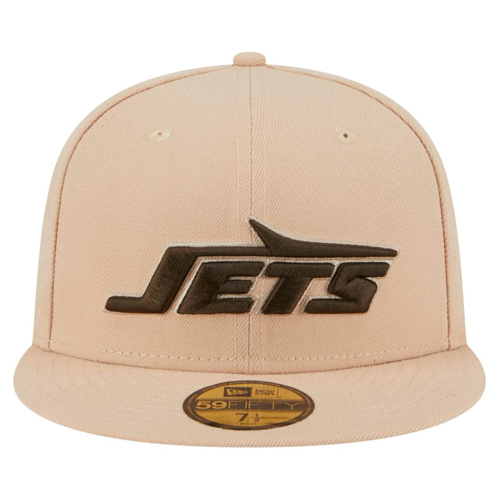 New York Jets New Era Candied Pecan 59FIFTY Fitted Hat Tan | NFL