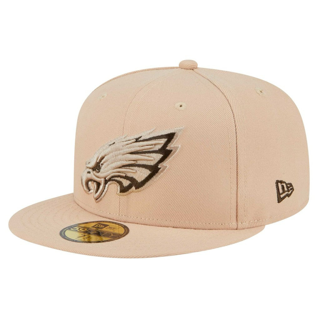 Philadelphia Eagles New Era Candied Pecan 59FIFTY Fitted Hat Tan | NFL