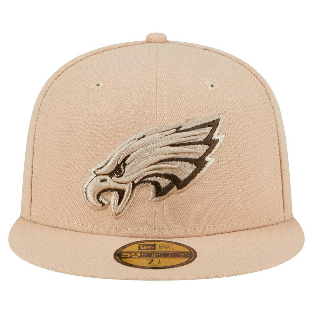 Philadelphia Eagles New Era Candied Pecan 59FIFTY Fitted Hat Tan | NFL