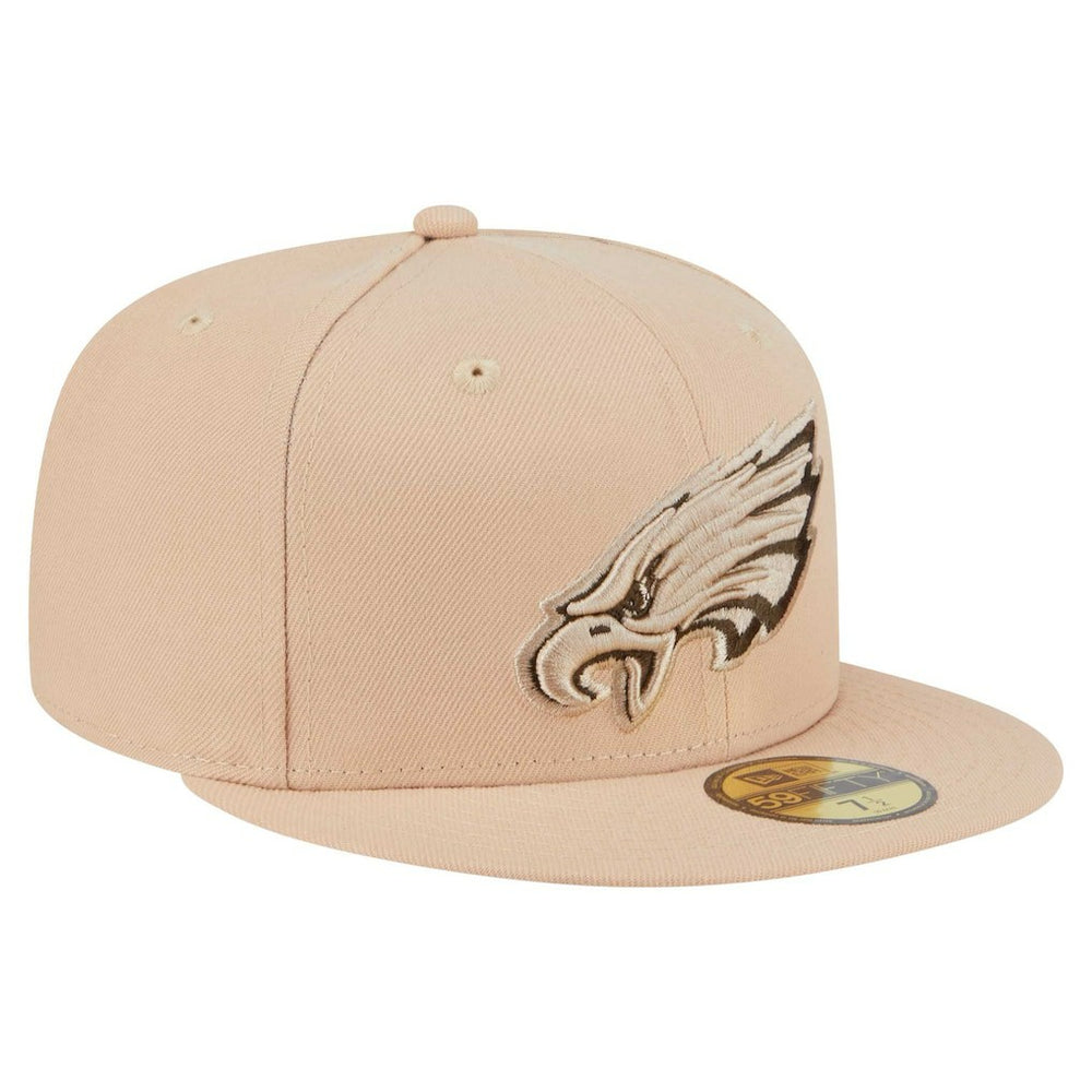 Philadelphia Eagles New Era Candied Pecan 59FIFTY Fitted Hat Tan | NFL