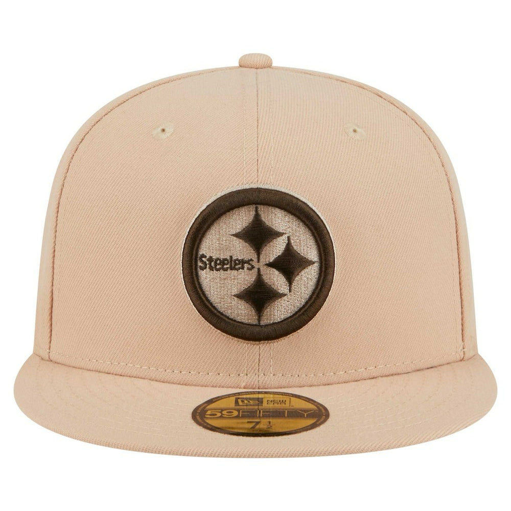 Pittsburgh Steelers New Era Candied Pecan 59FIFTY Fitted Hat Tan | NFL