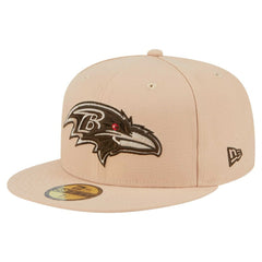 Baltimore Ravens New Era Candied Pecan 59FIFTY Fitted Hat Tan | NFL