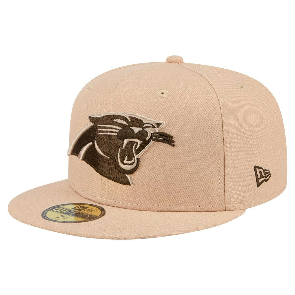 Carolina Panthers New Era Candied Pecan 59FIFTY Fitted Hat Tan | NFL