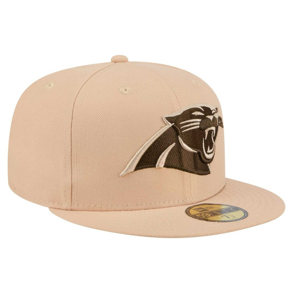 Carolina Panthers New Era Candied Pecan 59FIFTY Fitted Hat Tan | NFL