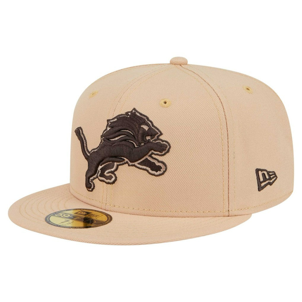 Detroit Lions New Era Candied Pecan 59FIFTY Fitted Hat Tan | NFL