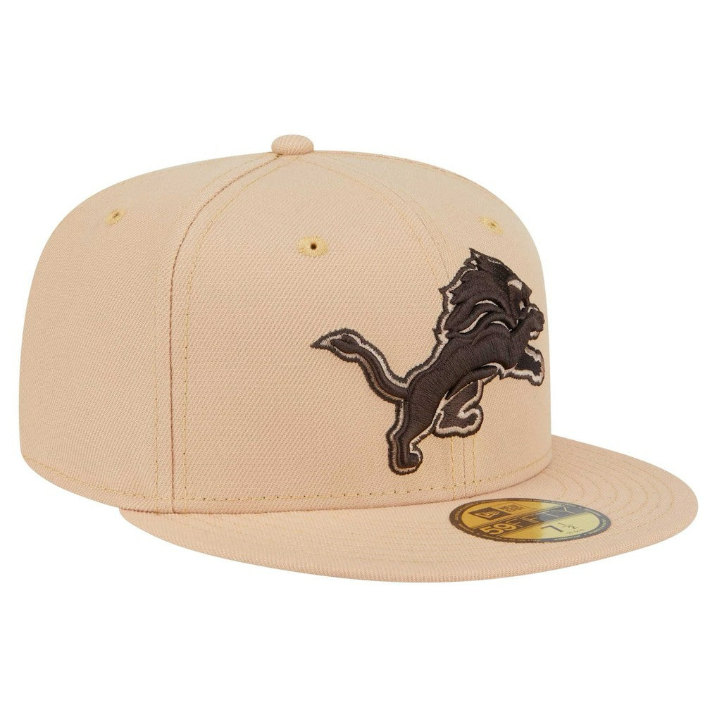 Detroit Lions New Era Candied Pecan 59FIFTY Fitted Hat Tan | NFL