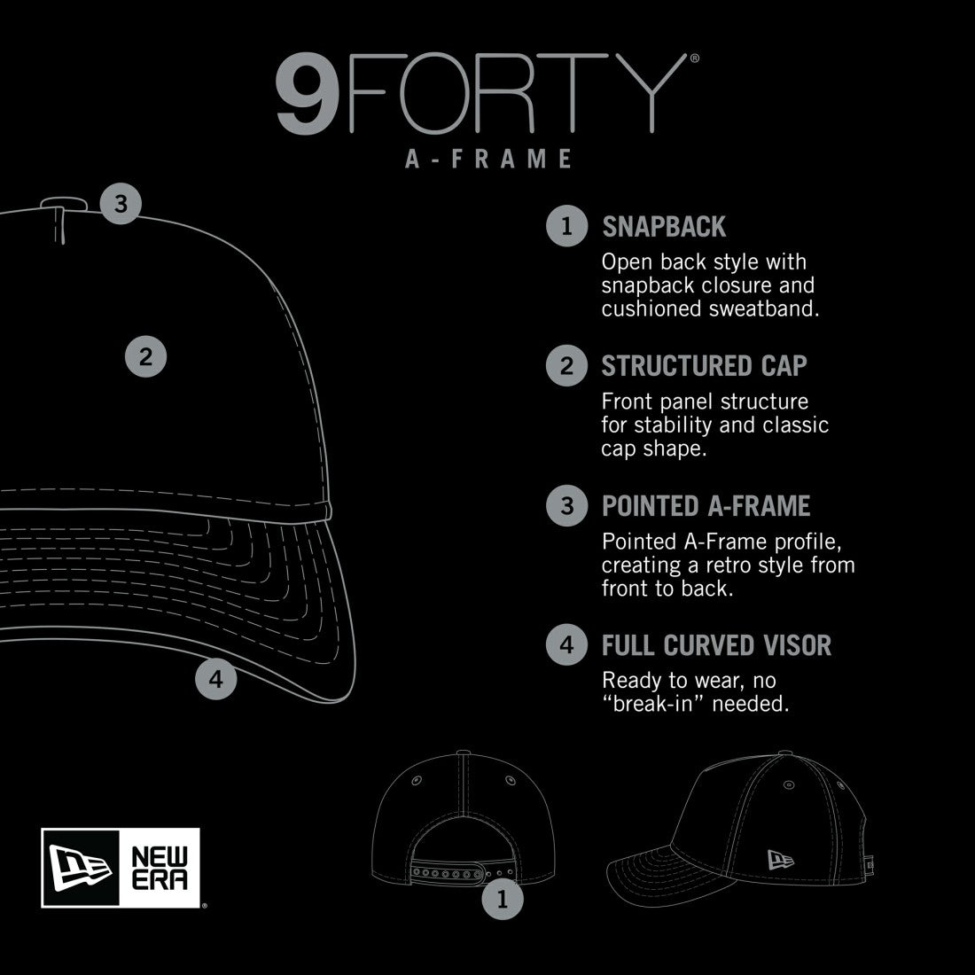 Houston Texans New Era Smith 9FORTY Adjustable hat Black | NFL