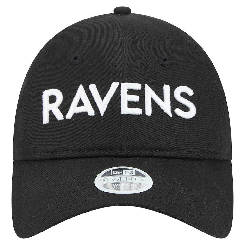 Baltimore Ravens New Era Women's Cece 9TWENTY Adjustable Hat Black | NFL