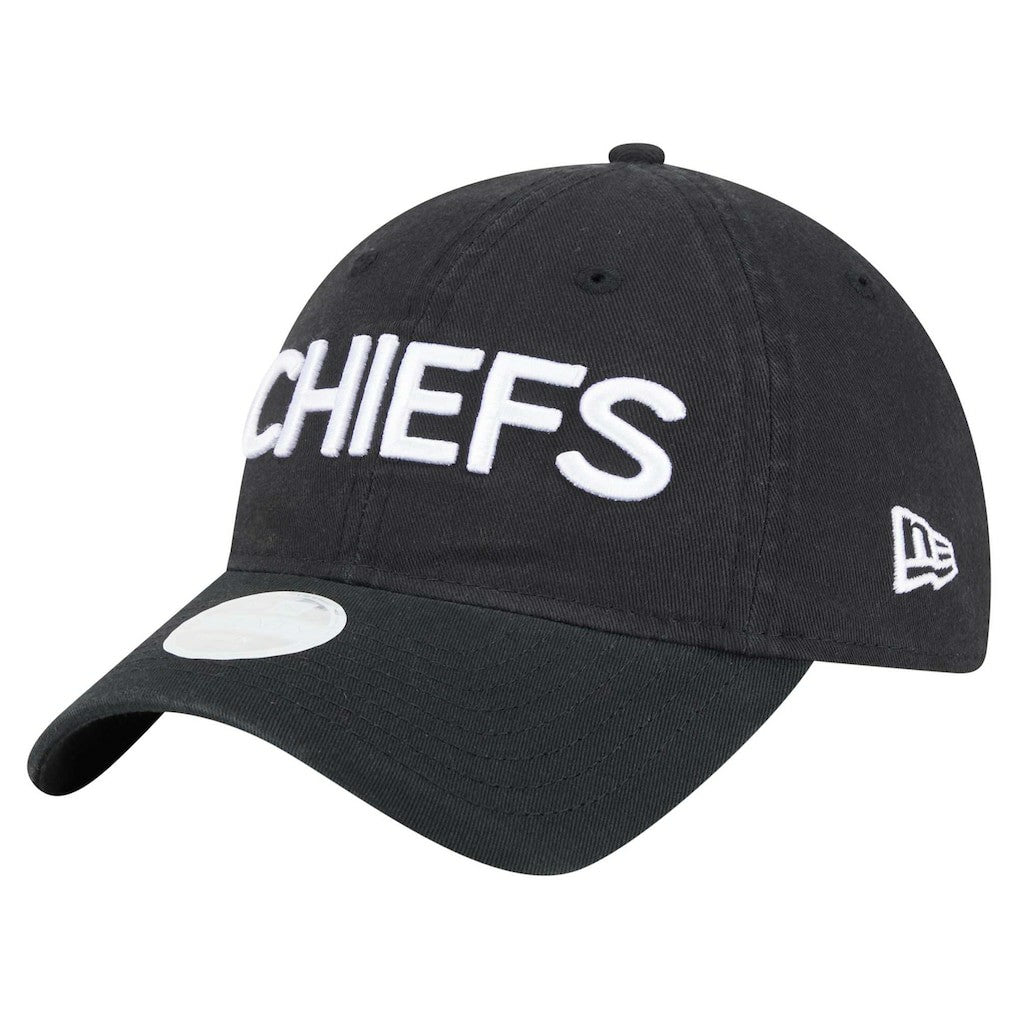 Kansas City Chiefs New Era Women's Cece 9TWENTY Adjustable Hat Black | NFL