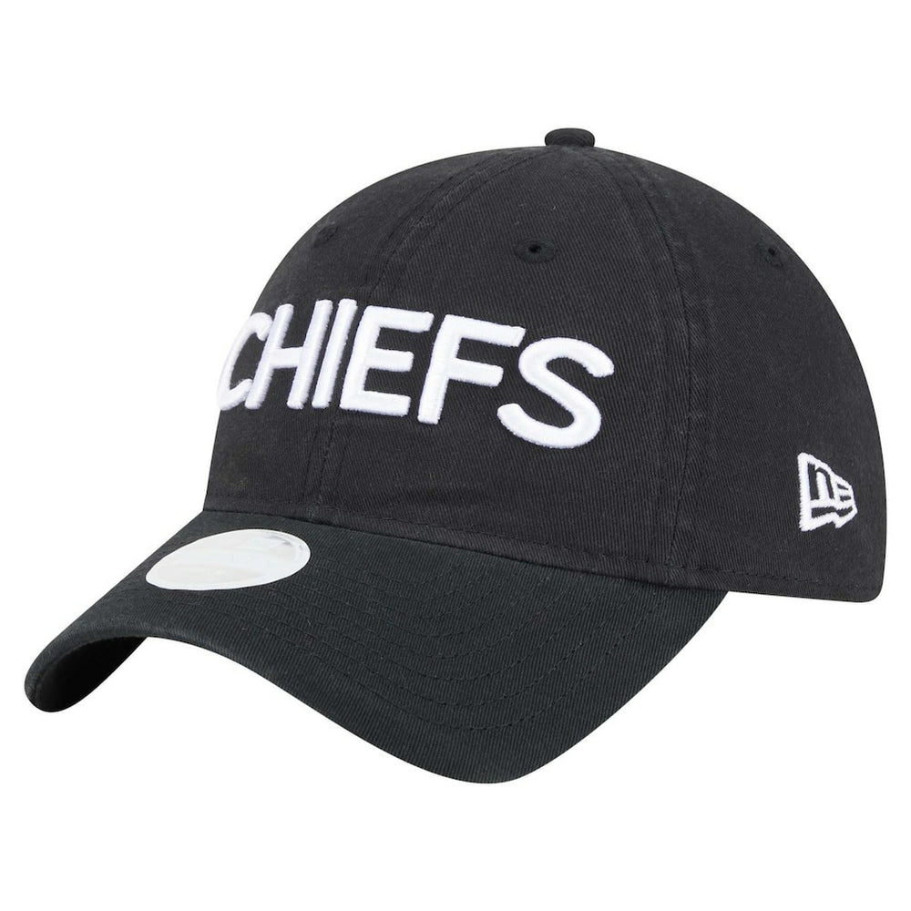 Kansas City Chiefs New Era Women's Cece 9TWENTY Adjustable Hat Black | NFL