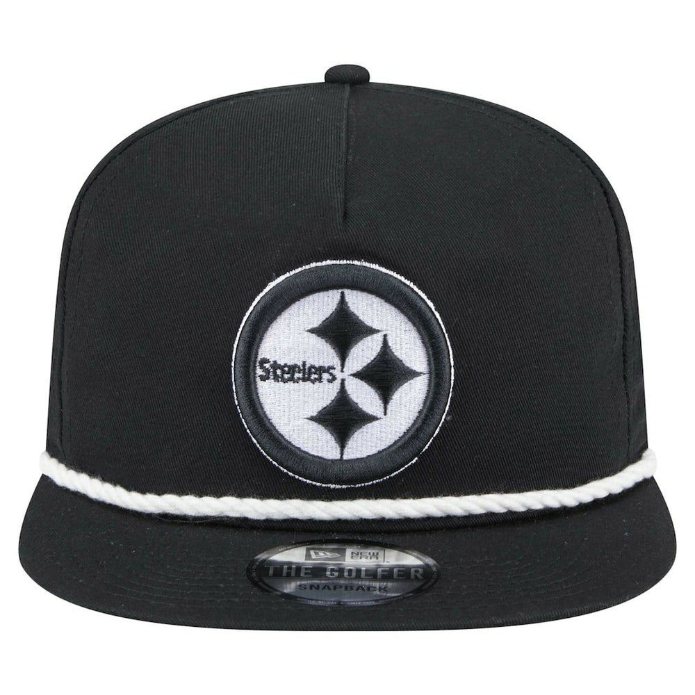 Pittsburgh Steelers New Era B-Dub Golfer Snapback Hat Black | NFL