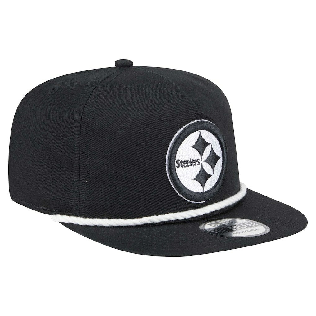 Pittsburgh Steelers New Era B-Dub Golfer Snapback Hat Black | NFL