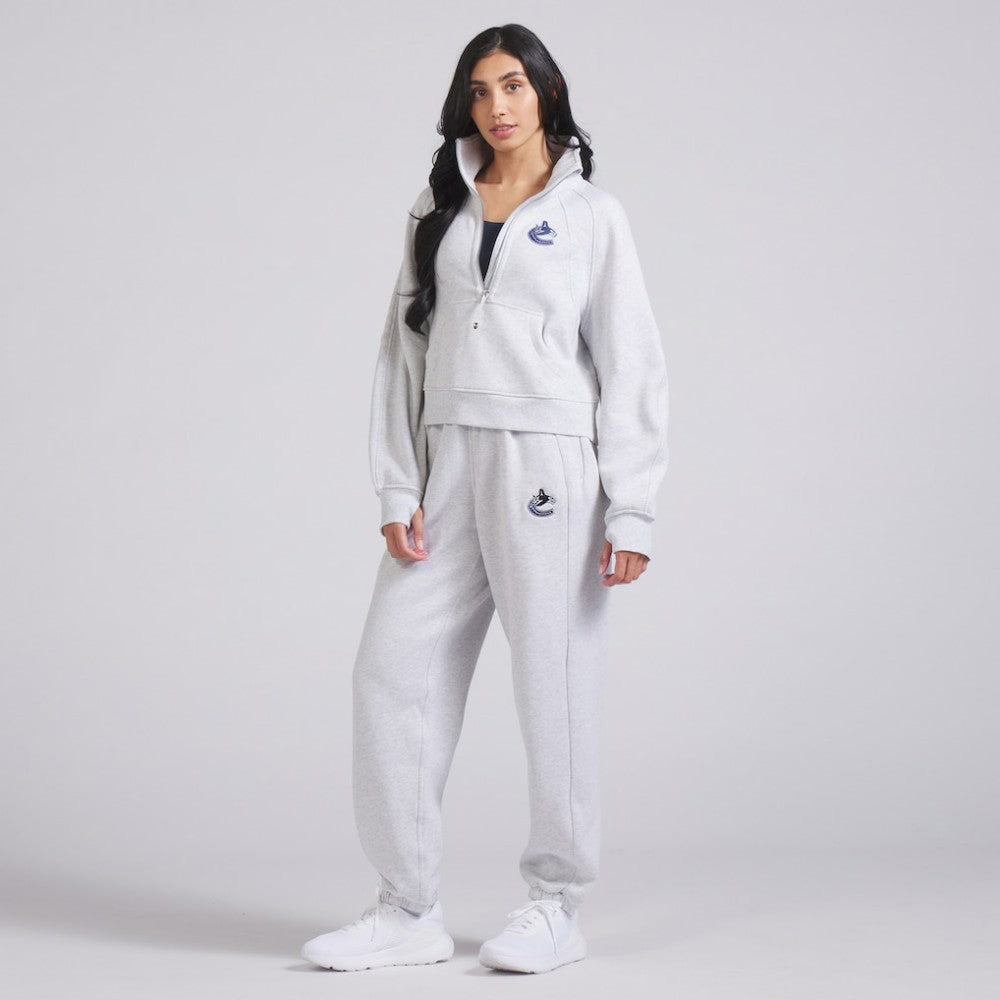 Vancouver Canucks lululemon Women's Scuba Oversized Half Zip Top - Heather Gray - NHL