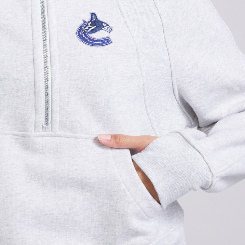 Vancouver Canucks lululemon Women's Scuba Oversized Half Zip Top - Heather Gray - NHL
