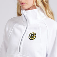 Boston Bruins lululemon Women's Scuba Oversized Half Zip Top - White - NHL