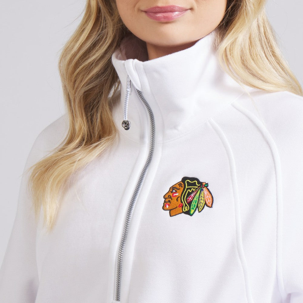 Chicago Blackhawks lululemon Women's Scuba Oversized Half Zip Top - White - NHL