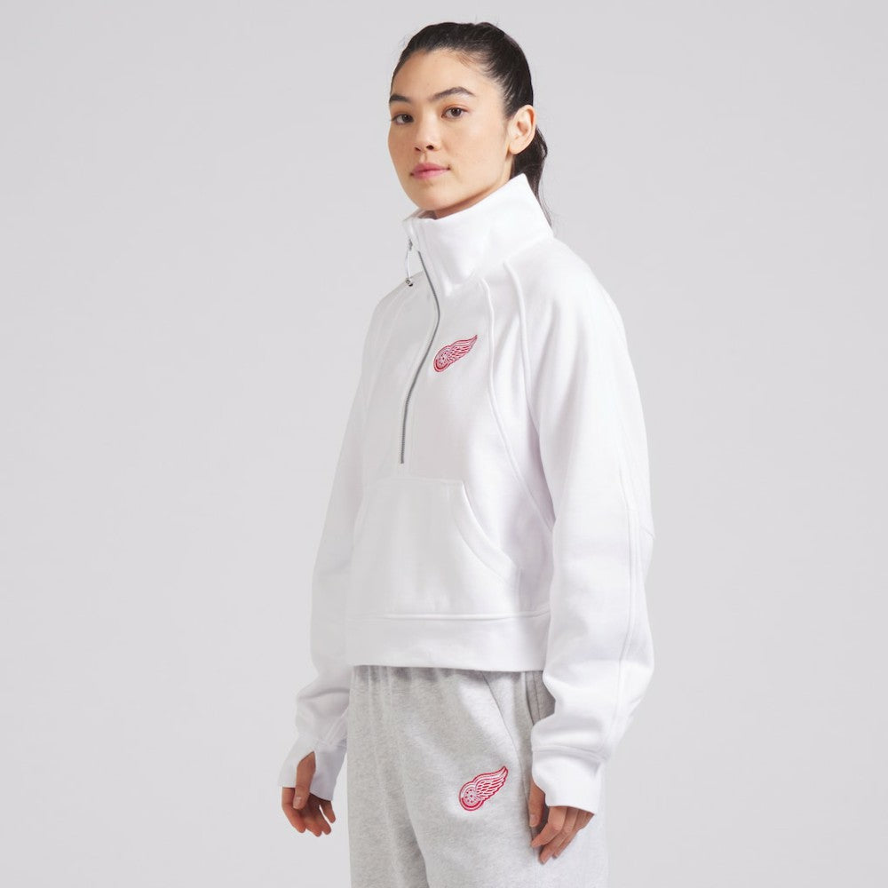 Detroit Red Wings lululemon Women's Scuba Oversized Half Zip Top - White - NHL