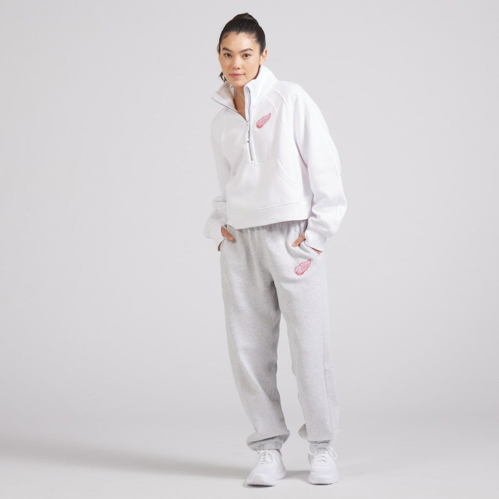 Detroit Red Wings lululemon Women's Scuba Oversized Half Zip Top - White - NHL