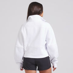 Edmonton Oilers lululemon Women's Scuba Oversized Half Zip Top - White - NHL