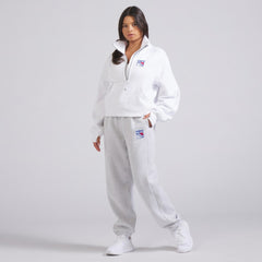 New York Rangers lululemon Women's Scuba Oversized Half Zip Top - White - NHL