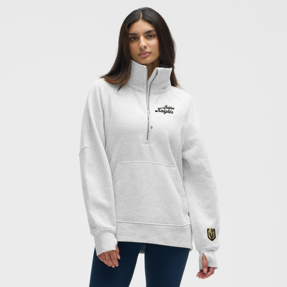 Vegas Golden Knights lululemon Women's Scuba Oversized Half Zip Top - Heather Gray - NHL