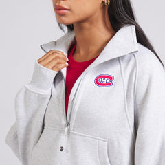 Montreal Canadiens lululemon Women's Scuba Oversized Half Zip Top - Heather Gray - NHL