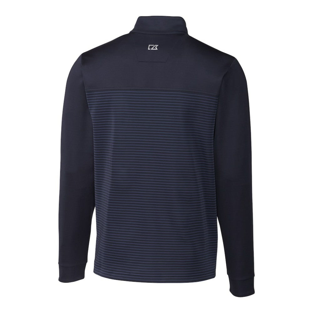 Detroit Tigers Cutter & Buck Big & Tall Traverse Stripe Stretch DryTec Quarter-Zip Top - MLB