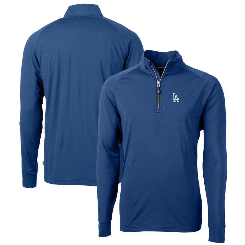 Los Angeles Dodgers Cutter & Buck Big & Tall Adapt Eco Knit Stretch Recycled Quarter-Zip Pullover Top - MLB
