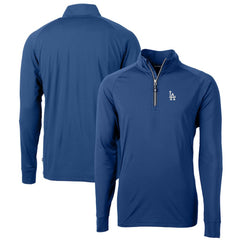 Los Angeles Dodgers Cutter & Buck Big & Tall Adapt Eco Knit Stretch Recycled Quarter-Zip Pullover Top - MLB