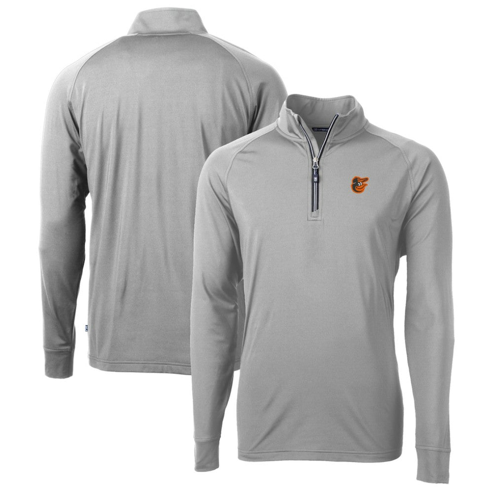 Baltimore Orioles Cutter & Buck Big & Tall Adapt Eco Knit Stretch Recycled Quarter-Zip Pullover Top - MLB