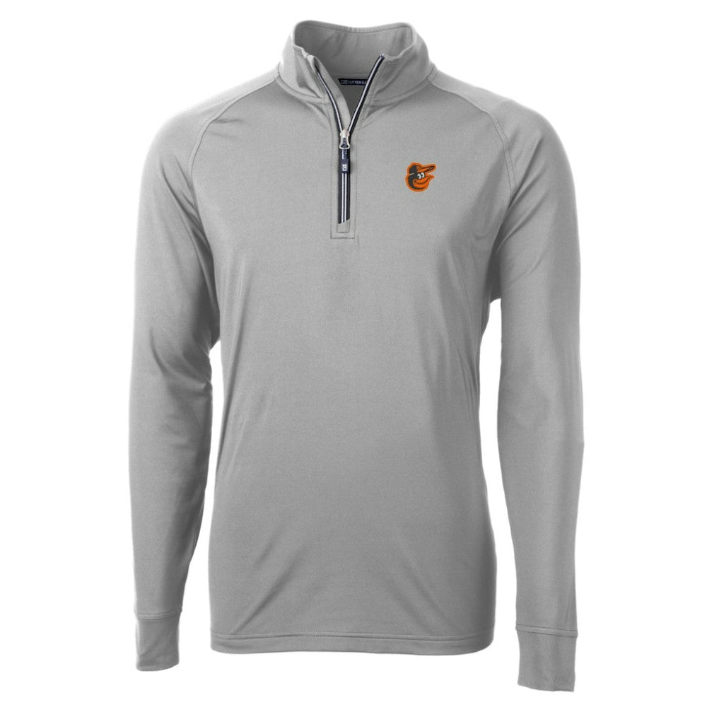 Baltimore Orioles Cutter & Buck Big & Tall Adapt Eco Knit Stretch Recycled Quarter-Zip Pullover Top - MLB