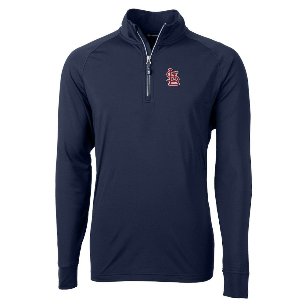 St. Louis Cardinals Cutter & Buck Big & Tall Adapt Eco Knit Stretch Recycled Quarter-Zip Pullover Top - MLB